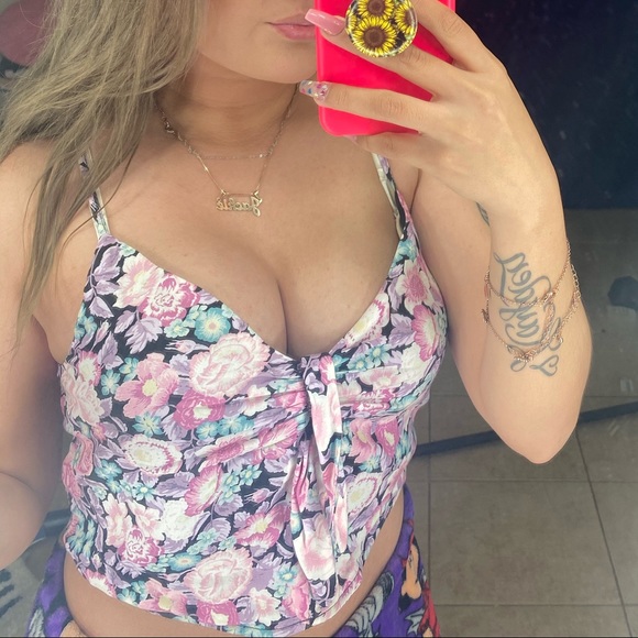 h&m flower crop top - Picture 4 of 6